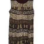 Dress Barn Brown Cream Sleeveless Dress 10 Photo 0