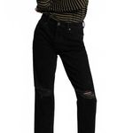 Current/Elliot The Boyfriend Original Fit Jeans Black Onyx NWT Size 24 Photo 0