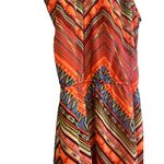 GB Orange Multicolor Geometric Print Halter Neck Maxi Dress Photo 2