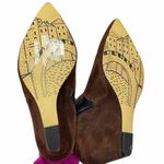 Bella Vita  Womens 8.5 Darin Suede Brown Black Wedge Pointed Chelsea Ankle Bootie Photo 4