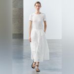 ZARA NWT  Women’s Cotton Lined Embroidered Eyelet Maxi Skirt Size XL Photo 6