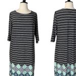 cj banks Shift Dress 3/4 Sleeves Pullover Stripes Stretch Women’s Size 1X Plus Photo 11