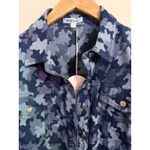 Wild Honey Womens Camo Denim Jacket Size S Blue Gray Trucker Style Photo 1