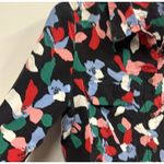 Equipment  Femme Mirelle Slim Fit Floral silk blouse size medium Photo 4