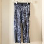 Nike Gray Geometric Print Mesh Crop Leggings Photo 1