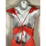 Pilcro Anthropologie  Dress Flutter Sleeve Midi Red Cotton Canvas Womens MP Photo 11