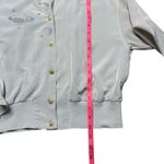 Vintage Madonna Satin Embroidered Space Detail Cream Bomber Jacket Cropped Med Photo 2