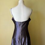 Vintage 90s Laundry by Shelli Segal Plum Satin Slip Gown Bias Cut Maxi Dress 8 Purple Photo 5
