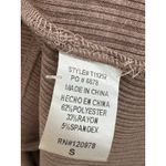 Entro Top Women SMALL Brown Purple Long Sleeve V-Neck Lace Trim Ribbed Photo 5