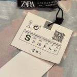 ZARA Womens Printed Midi Shirt Dress Red Blue Floral Long Sleeve Sz S Photo 8