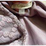 Capri shark bite hem textured purple shirt Sz M Purple Photo 2