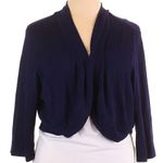 Eliza J Dark Navy Blue Bolero Open Front Cardigan Sweater Plus Size 3X NWT Photo 5