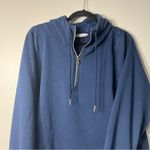 Athleta  Cozy 1/4 Zip Hoodie Sweatshirt Navy Blue Size 2X Photo 1