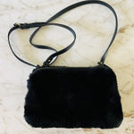 Madewell Black Faux Fur Leather Crossbody Bag Photo 0