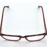 5TH & Madison " ELANA WIN " Transparent Red Striped Reading Glasses Frames Only Photo 4