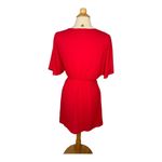 Everly  Red Wrap Dress V-Neck‎ Short Sleeve Casual Dress Women Size Small Photo 3