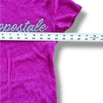 Aeropostale  Y2K Baby Tee Womens Size XS Spell out fuchsia Casual Barbiecore Photo 5