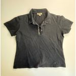 Burberry  London‎ Black Polo Shirt Womens Short Sleeve Collared Casual Top Photo 0