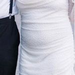 Oh Polly Long Sleeve Embellished Cowl Neck Mini Dress in White Photo 1