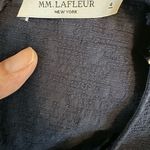 MM.LaFleur  Womens Sleeveless Textured Top Navy  Size 4 McCarthy Jacquard Cotton Photo 12