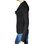Helmut Lang Women’s Size S Black Heavy Jersey Moto Zip Shawl Collar Jacket Photo 4