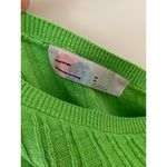 Free People  FP Beach M Green One Shoulder Top Ribbed Mary Cotton Linen Blend EUC Photo 3