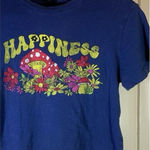 Urban Outfitters Outfitters Boho Crop Mushroom Print Happiness T Shirt Women Small Hippie Photo 0