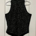 Papell Boutique Papell Botique Evening VTG silk beaded halter top black navy size medium Photo 0