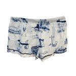 Katie Kime Large Houston Toile Pajama Shorts White Blue Texas Loungewear Cozy Photo 2