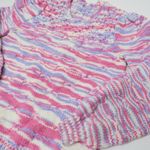 Vintage 80s Pink and Purple Knit Sweater Photo 2