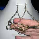 Gold Tone Fun‎ and Funky Scissor Hanging Earrings Photo 2