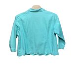 Quacker Factory Green Blazer Jacket 2XL Cotton Blend Long Sleeve Women's Top Green Size XXL Photo 1