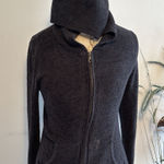 Barefoot Dreams  CozyChic Lite Knit Black Zip‎ Up Sweater Hoodie Size Small Photo 0