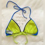 Aerie NWT  Triangle Tie-Back Halter Bikini Top - Electric Blue/Neon - S Photo 4