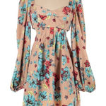 AFRM Floral Puff Sleeve Mini Dress size small Photo 0