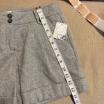 Hinge Seattle Designer Gray Wool Blend Dress Shorts with Button Detail Size 4 Photo 3