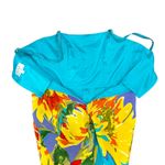 David Meister  Yellow Blue Purple Sunflowers Floral Sheath Sleeveless Dress sz 4 Photo 6