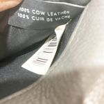 Marc by Marc Jacobs  Gray Leather Work Wear Gold Plaque Logo Zip Around Wristlet Photo 4