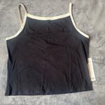 Lululemon  Organic Cotton High-Neck Ringer Tank Top Black / Light Ivory XL Photo 1