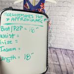 Athleta  Conscious Crop Tank Top Size 1X NWOT Floral red and blue Photo 1