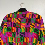 Spenser Jeremy Black Alphabet Silk Vintage Bomber Jacket Sz M Size M Photo 8