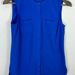 Talbots Sleeveless Top XS Cobalt Blue Quiet Luxury Minimalist Office Capsule Photo 0