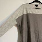 J.Crew Collection Colorblock Italian Cashmere Sweater Size Medium Neutral Photo 6