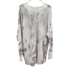 Aerie  size Small oversized pullover style sweater v neck gray white marbled‎ Photo 1