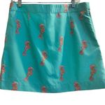 Bermuda Styles Aqua Turquoise Skirt with Overall Pink Seahorse Print Blue Size 10 Photo 5