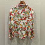 ICIKULS multicolored floral 1/4 zip athletic long mesh sleeve XL Orange Photo 3