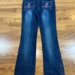 Funky Vintage 90s B. Cool Italian Made Bling Cuff Jeans! Blue Size 14 Photo 6