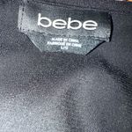 Bebe Black‎ Peplum Top  shirt Gold Zipper Short Sleeve Y2K goth whimsi boho retro Photo 4