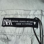 ZARA Womens Size XXL Seafoam Green Nylon Blend Full Length Baggy Pants Trendy Photo 3