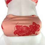 Missguided  Pink Red Floral Ruffle Hawaiian Tube Crop Skirt 2 Piece Set Size 2 Photo 2